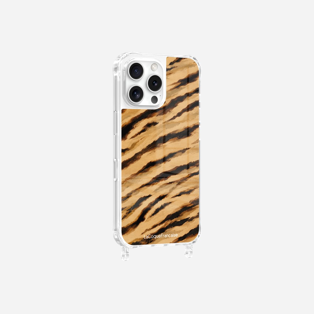 Coque Anneaux Imprimee Zebre Beige Noir - 5