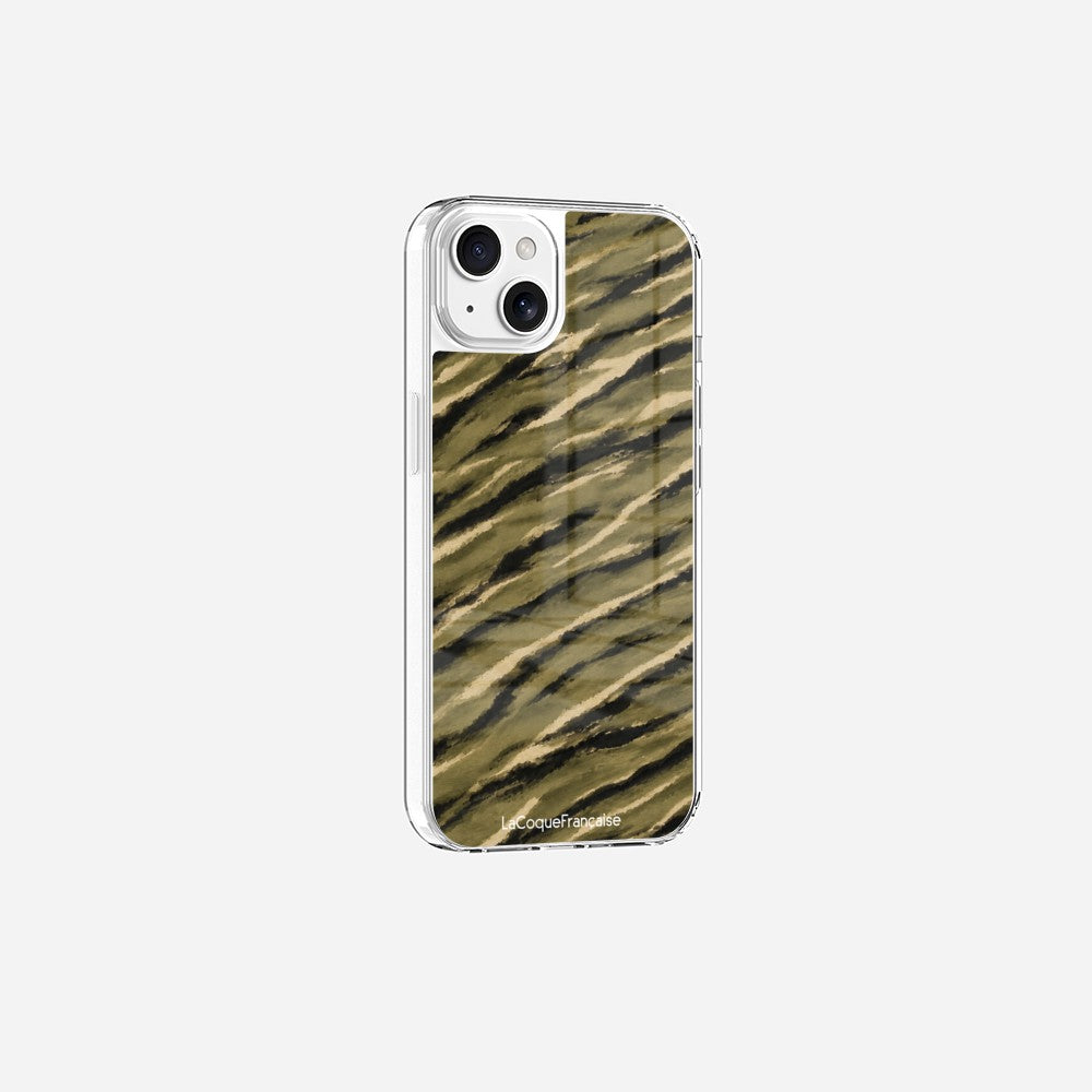 Coque Sans Anneaux Imprimee Zebre Kaki Noir - 15