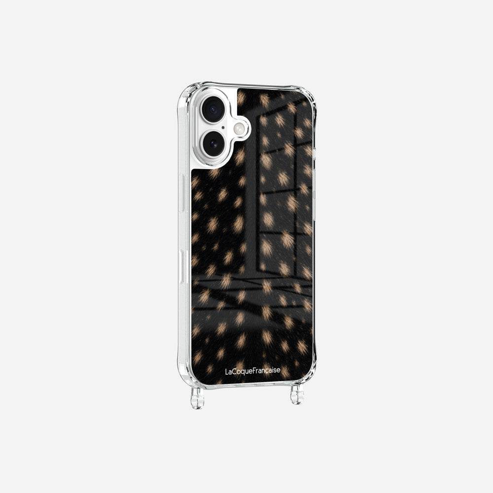 Coque Anneaux Imprimee Tachete Noir - 3