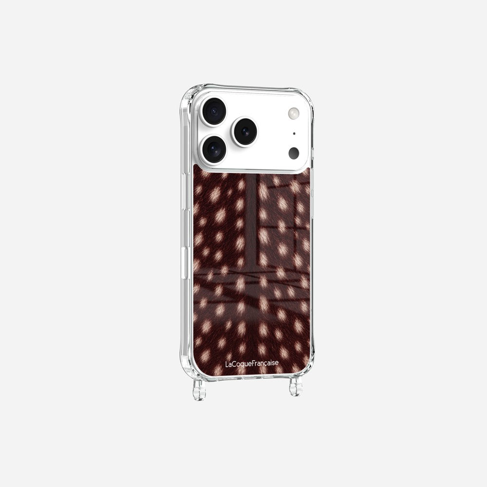 Coque Anneaux Imprimee Tachete Bordeaux