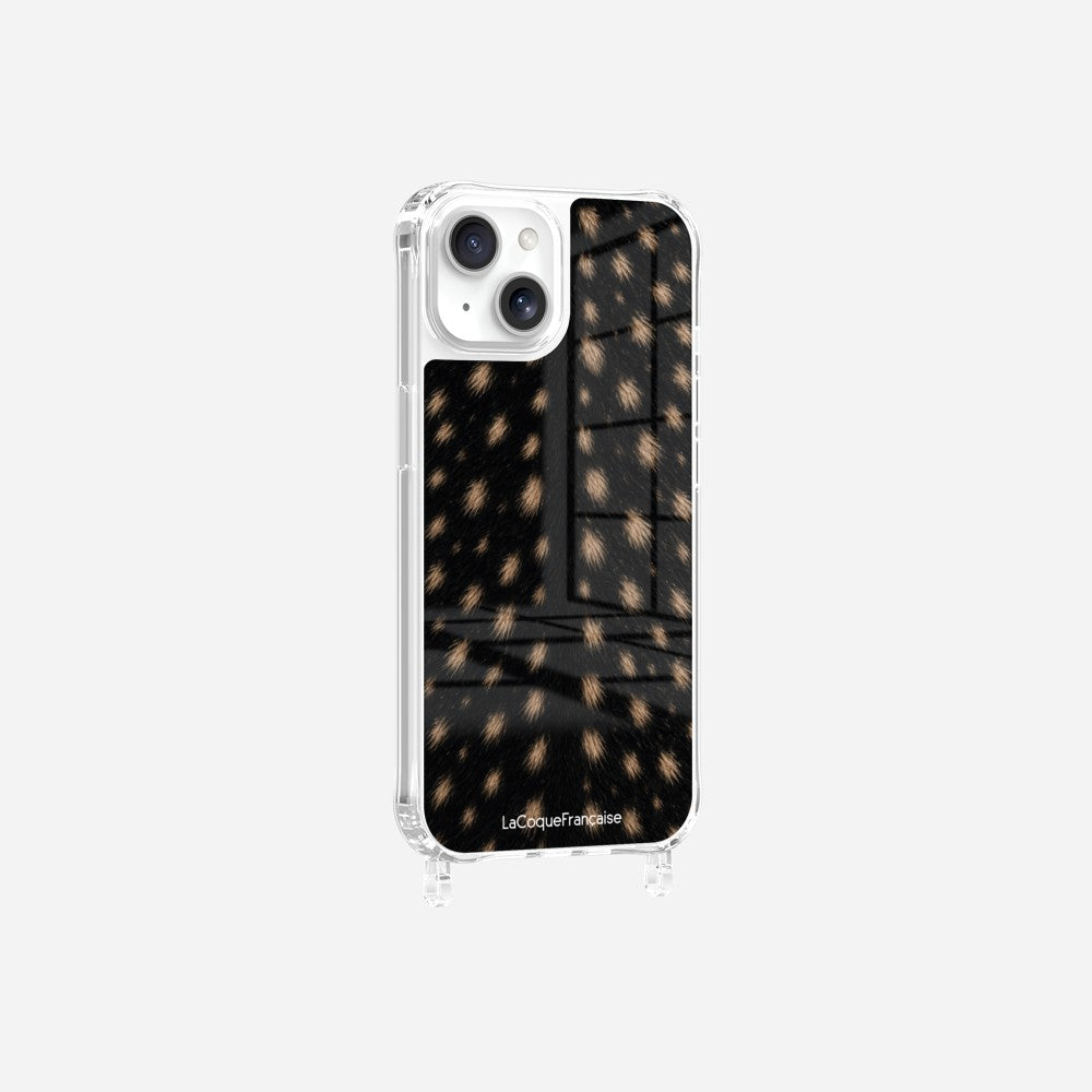 Coque Anneaux Imprimee Tachete Noir - 16