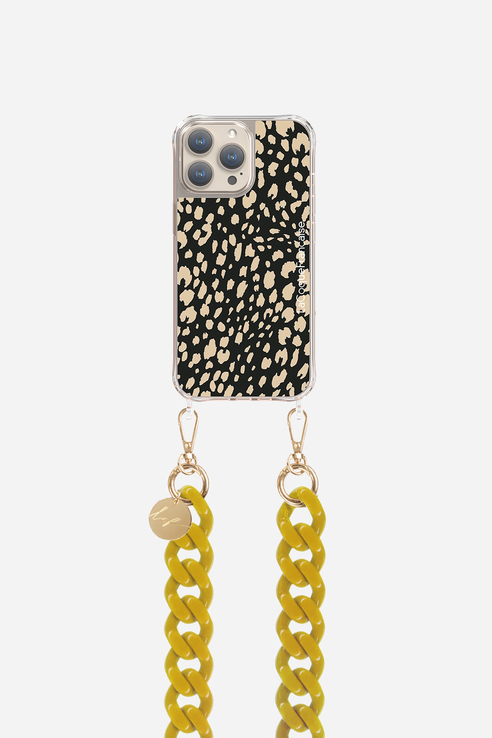 Mustard Gia chain and leopard shell
