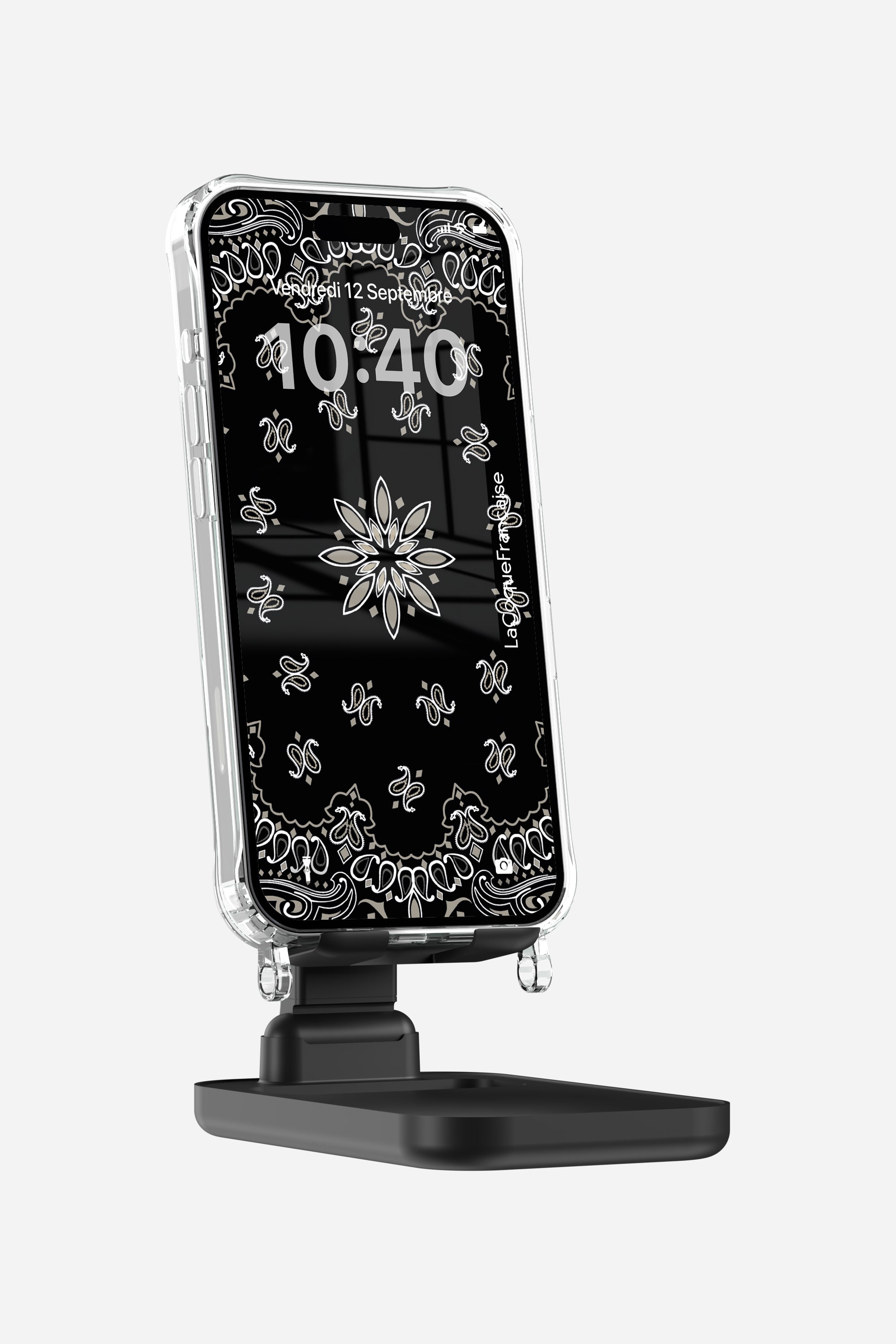 Support Bureau + Coque Sans Anneaux Bandana Noir