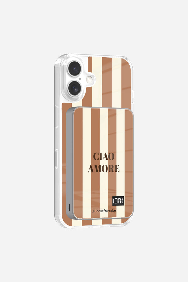 Coque sans anneaux + Batterie Ciao Amore Marron et Beige