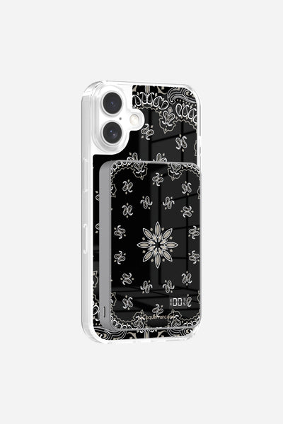 Coque sans anneaux + Batterie Bandana Noir