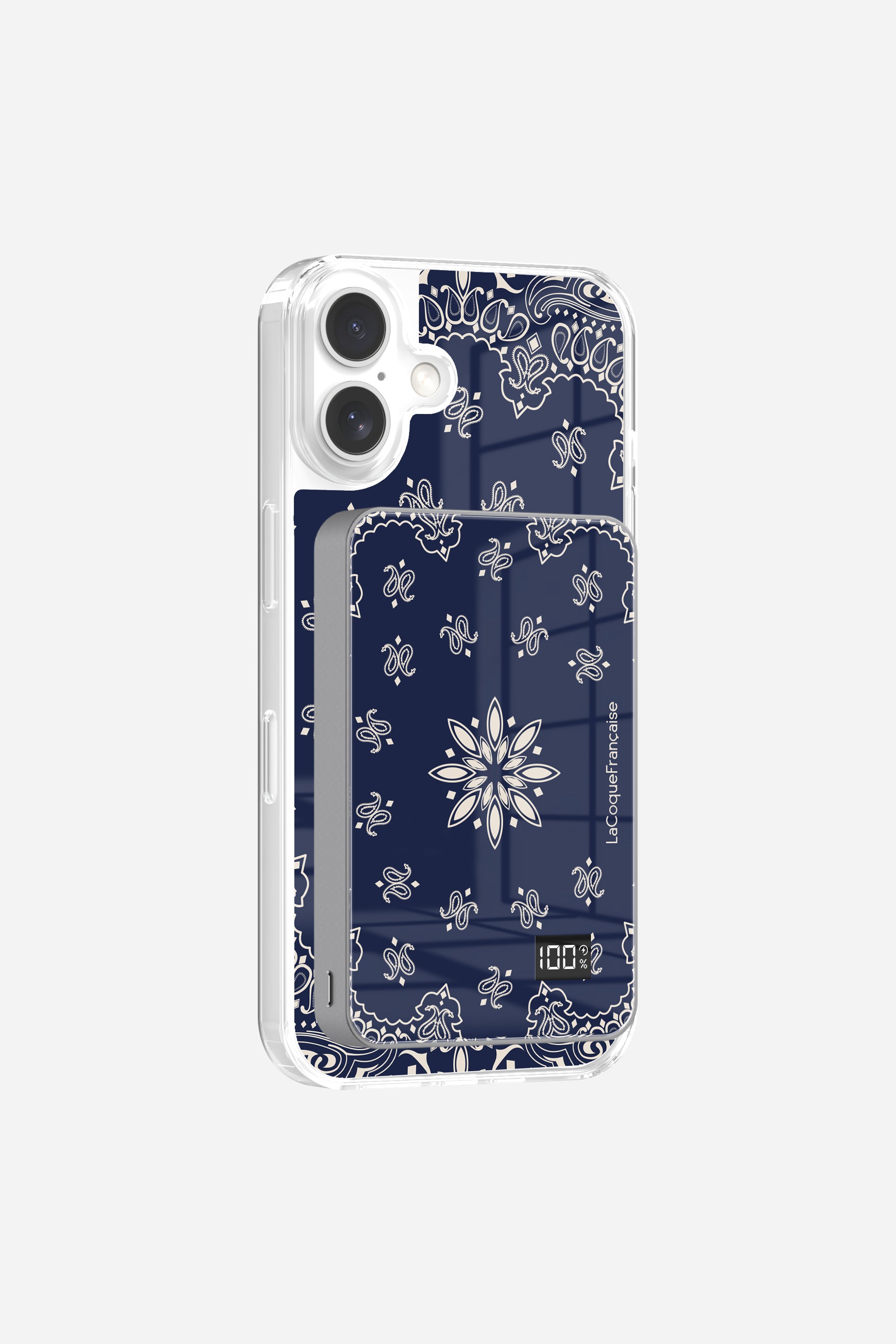 Coque sans anneaux + Batterie Bandana Bleu Marine