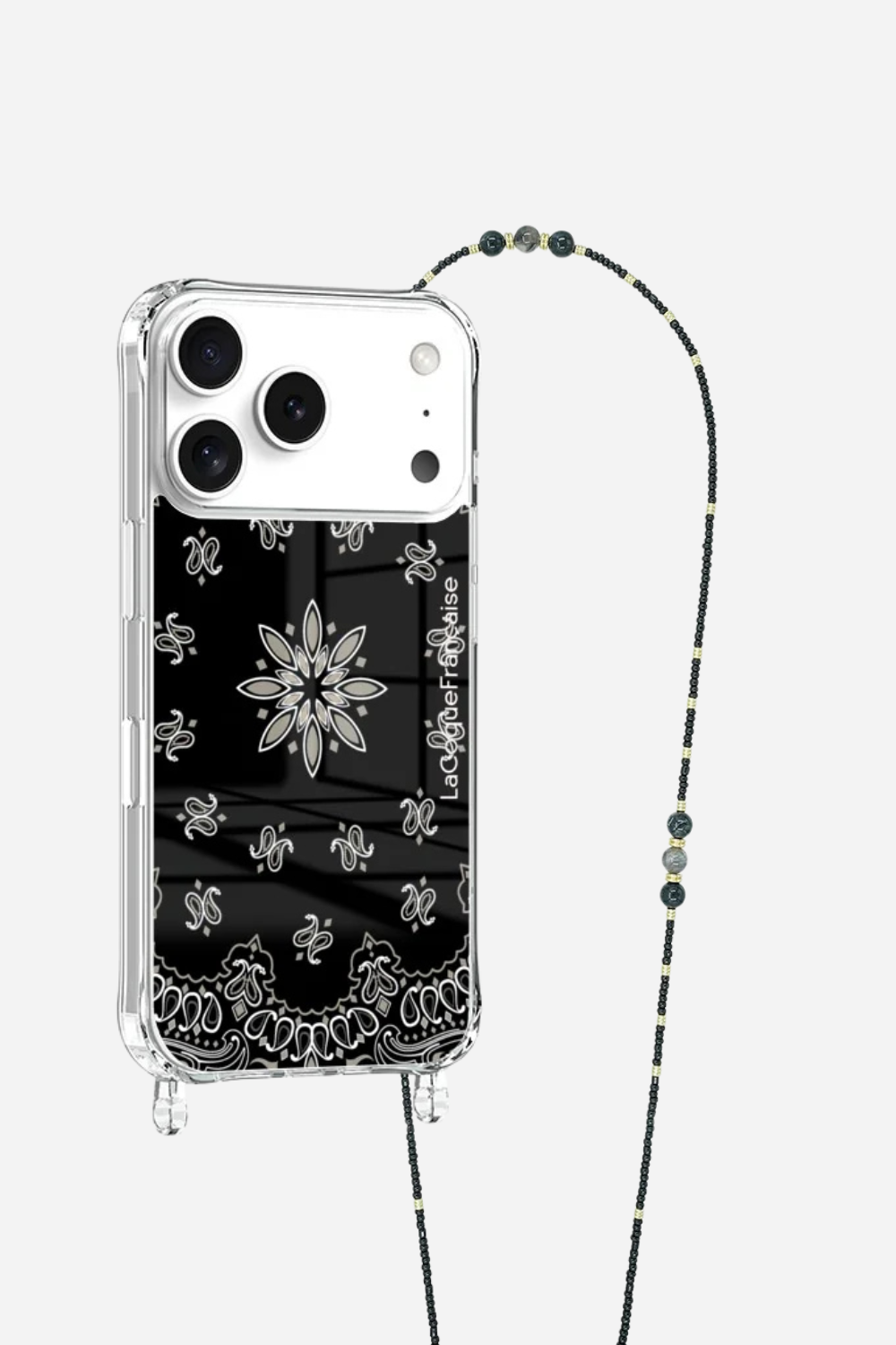 Ensemble Coque Bandana et Chaîne Iris Noir