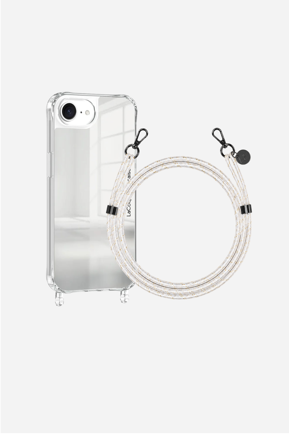 Coque Miroir + Cordon Liam Argent