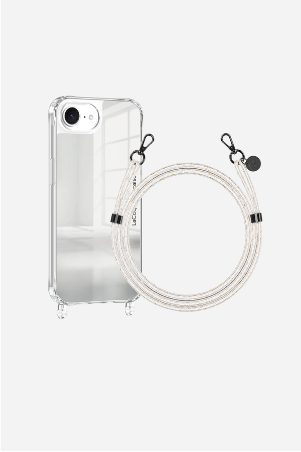 Coque Miroir + Cordon Liam Argent
