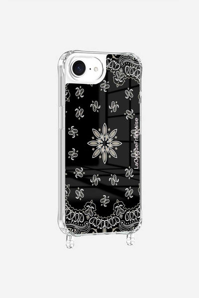 Black Bandana Printed Rings Case