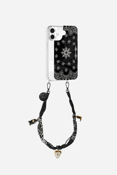 Ring case + Plate + short chain Black Bandana