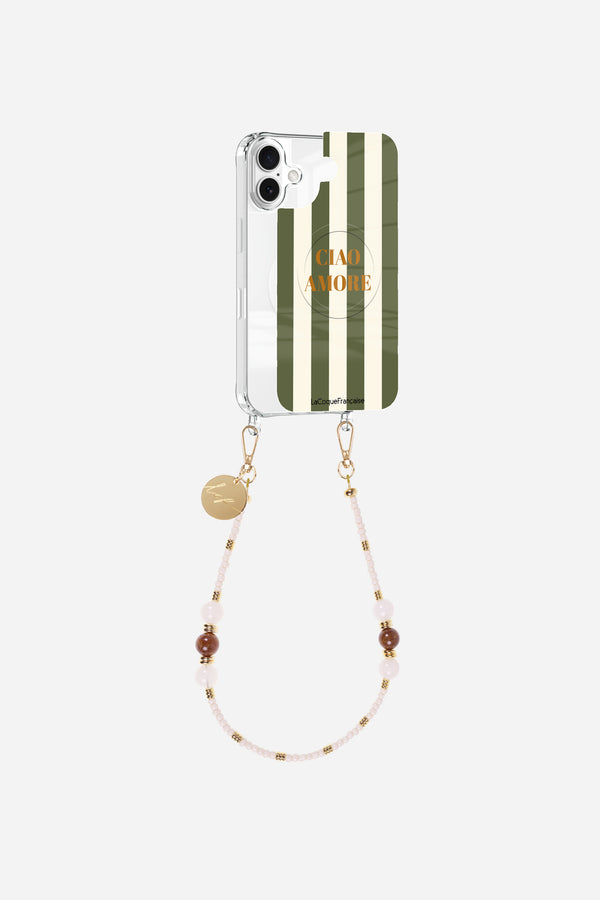Coque anneaux + Plaque + chaine courte Ciao Amore Kaki