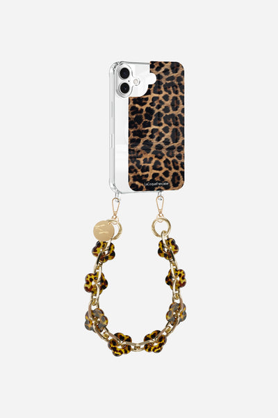 Ring Case + Plate + Black and Brown Leopard short chain