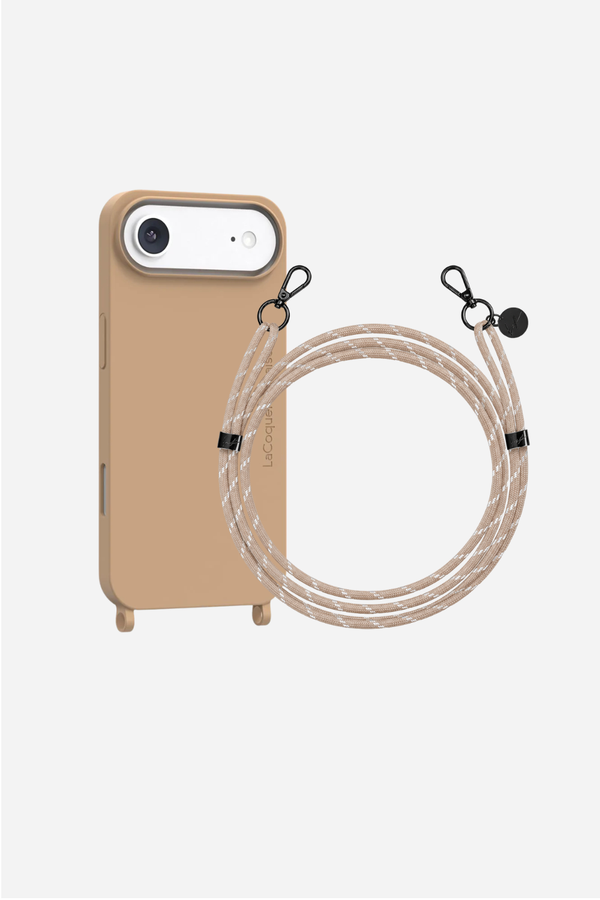 Coque Soft touch + Cordon Liam Beige