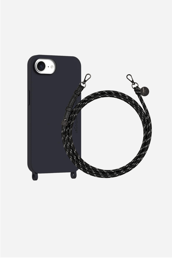 Coque Soft Touch + Cordon Colleen noir