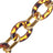 Chaine Longue Cassy Ecaille Marron 120 cm