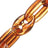Long Amber Brown Chain 120 cm