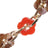 Chaine Courte Cassy Fleurs Marron Et Orange 40 cm