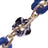 Chaine Courte Cassy Fleurs Bleu 40 cm