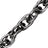 Chaine Longue Frankie Noir 120 cm