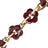 Chaine Courte Cassy Fleurs Bordeaux 40 cm