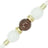Long Iris chain with beige pearls 120 cm